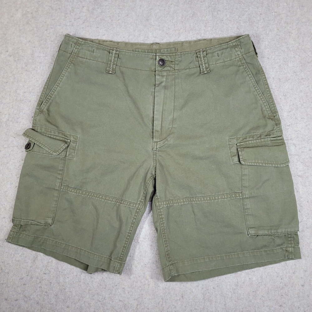 Polo Ralph Lauren Shorts Mens 33 Green Cargo 9" Inseam Relaxed Fit Flat Front